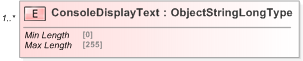 XSD Diagram of ConsoleDisplayText